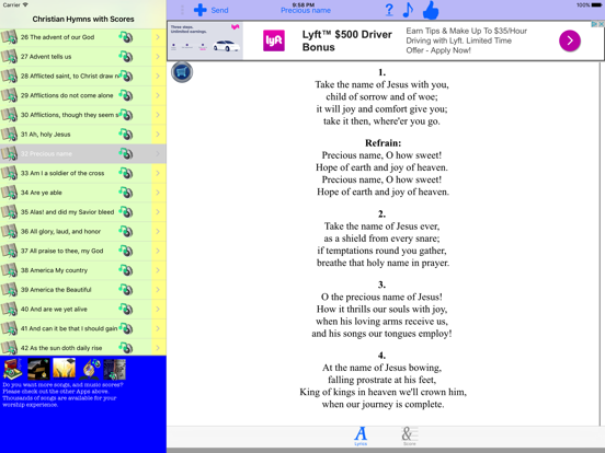 Screenshot #4 pour Worship Scores Lyrics & Tunes