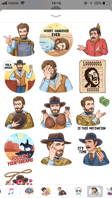 Cowboy Emoji Funny Stickers Screenshot