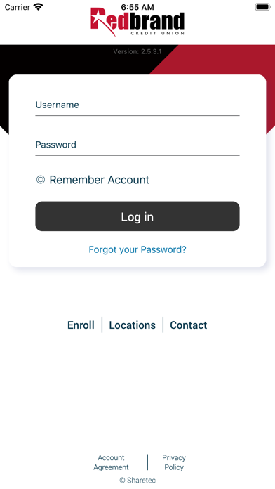 Redbrand Credit Union Screenshot
