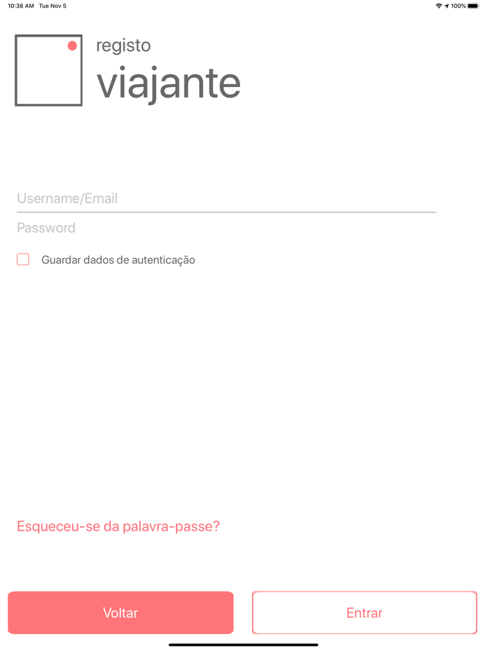 Registo Viajante