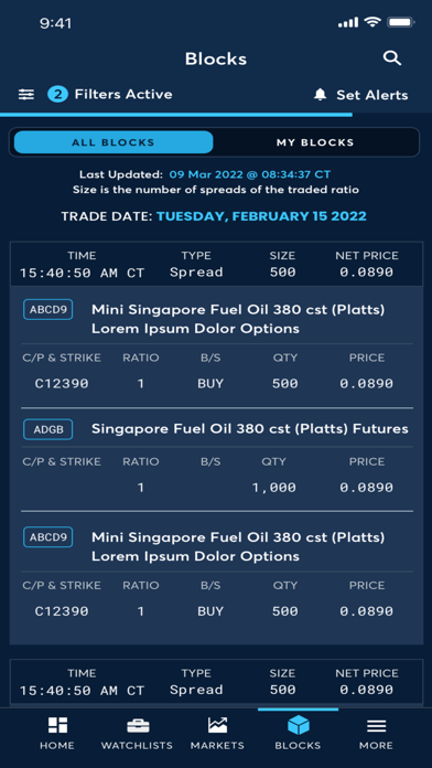 Screenshot #1 pour CME Group Mobile