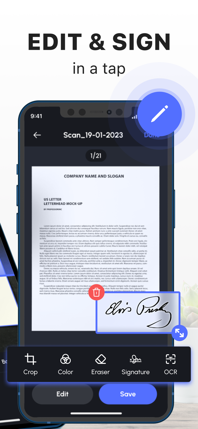 Scanner PDF document and OCR