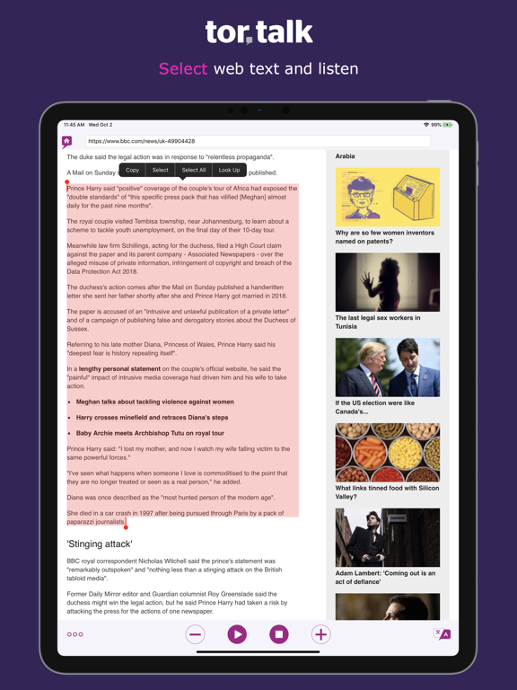 Screenshot #6 pour TorTalk - Text To Speech