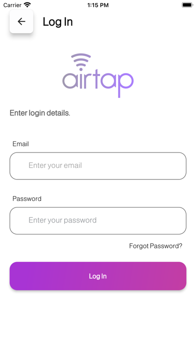 Airtap Corporate Screenshot