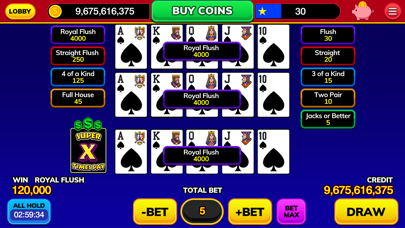 MyVegas Video Poker Screenshot