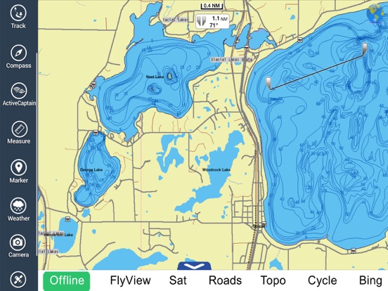 Screenshot #6 pour Maine Lakes - GPS fishing maps
