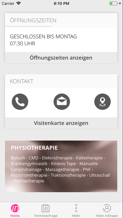 inShape App Screenshot
