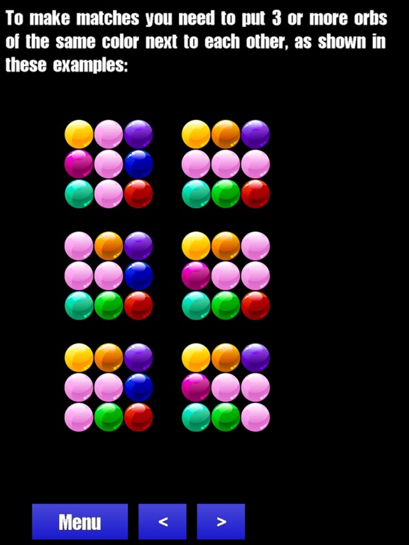Orbs Match - Swipe sort & pop iPad screenshot