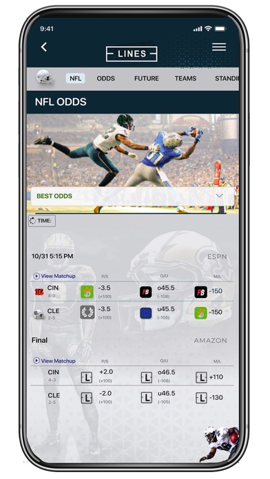 Lines Sports Betting Screenshot