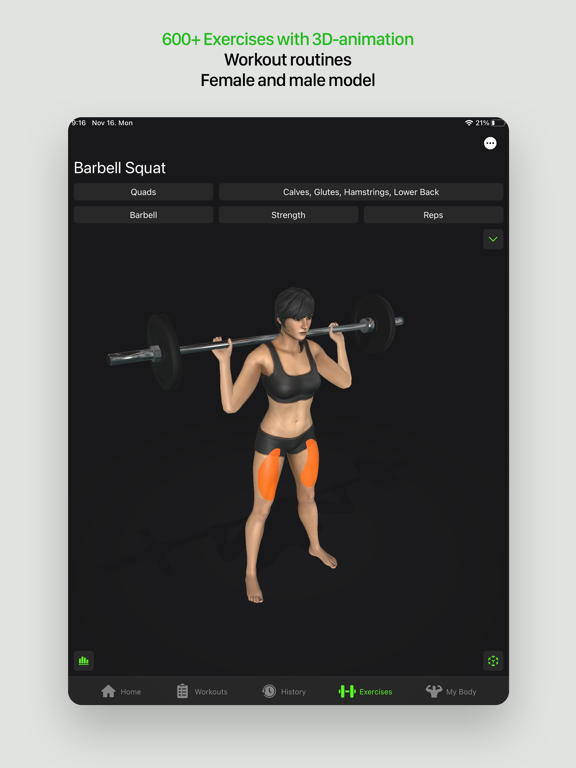 Screenshot #5 pour Gymaholic Workout Planner