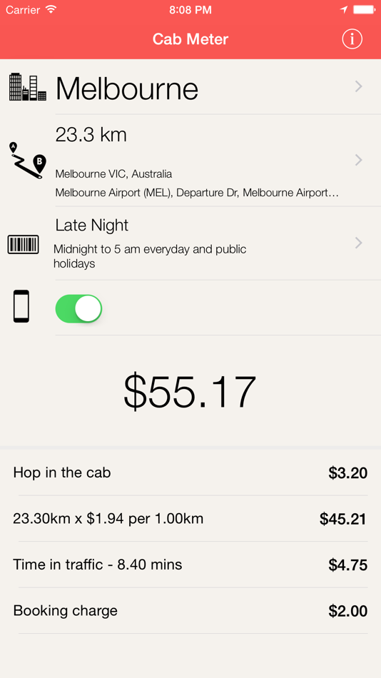 Taxi Meter Australia Cab Fares - 3.7.7 - (iOS)