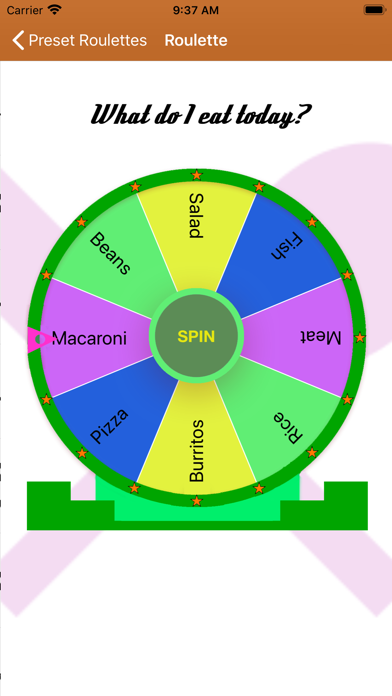 Spin The Wheel Decision Maker Screenshot