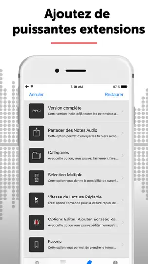 Capture d'écran de Dictaphone Enregistreur Audio sur iPhone 5