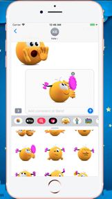 Banga Cute Emojis HD Stickers screenshot