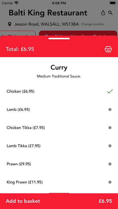 Balti King Restaurant Screenshot
