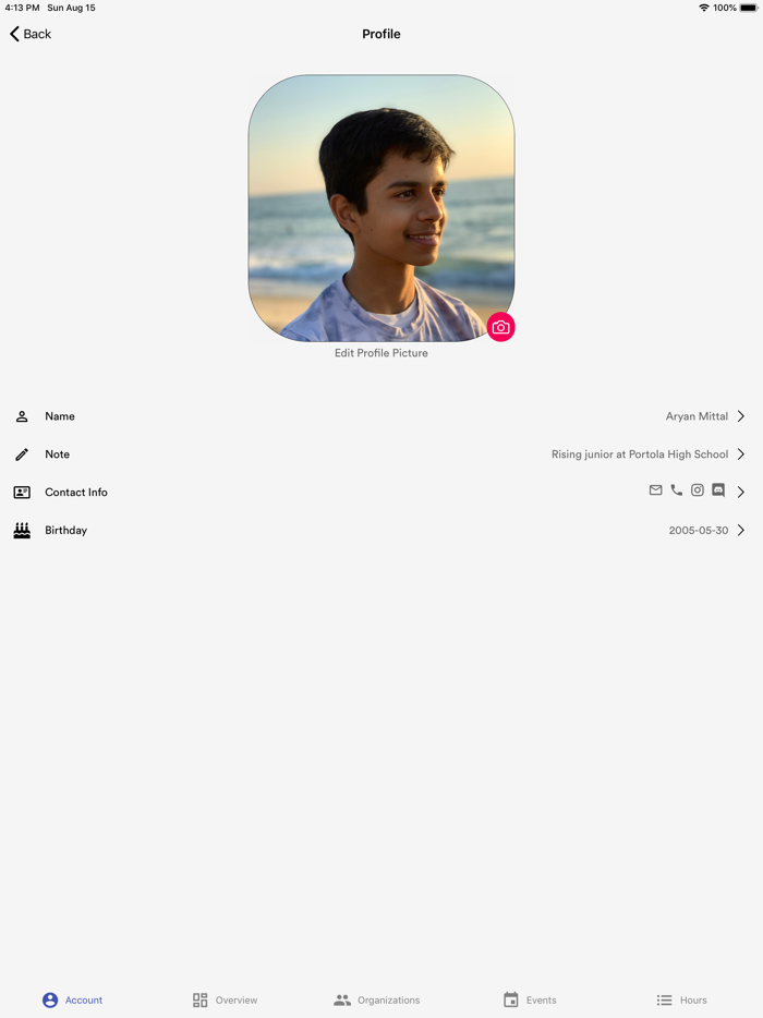 Voluntime - Hour Logs