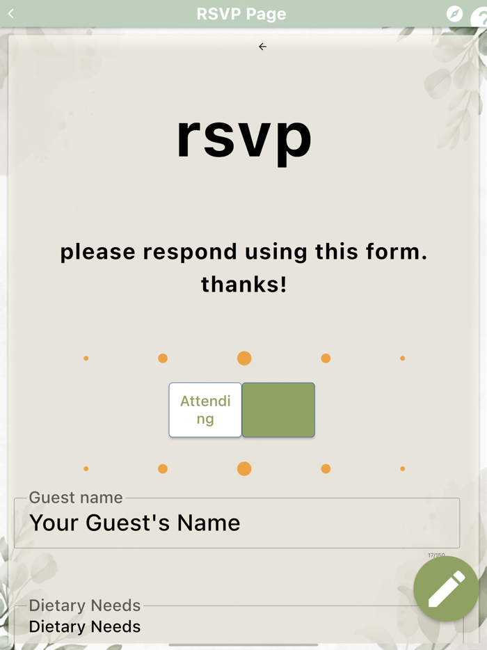 Be Our Guest Wedding App