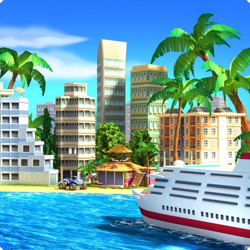 Tropic Paradise Town Build Sim iOS App
