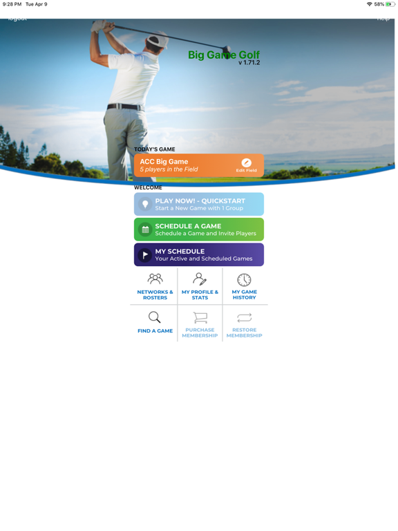 Big Game Golf iPad screenshot 2 - Sports app