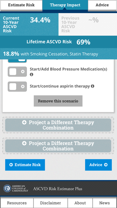 ASCVD Risk Estimator Plus Screenshot