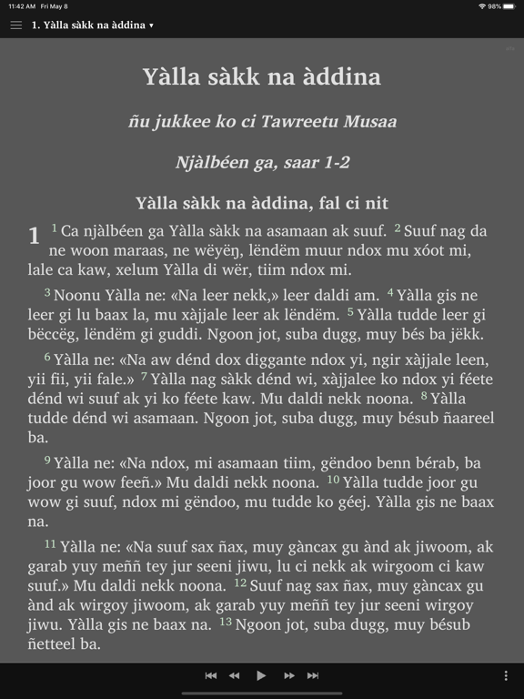 Ab Jukki ci Kàddug Yàlla iPad screenshot 4 - Book app