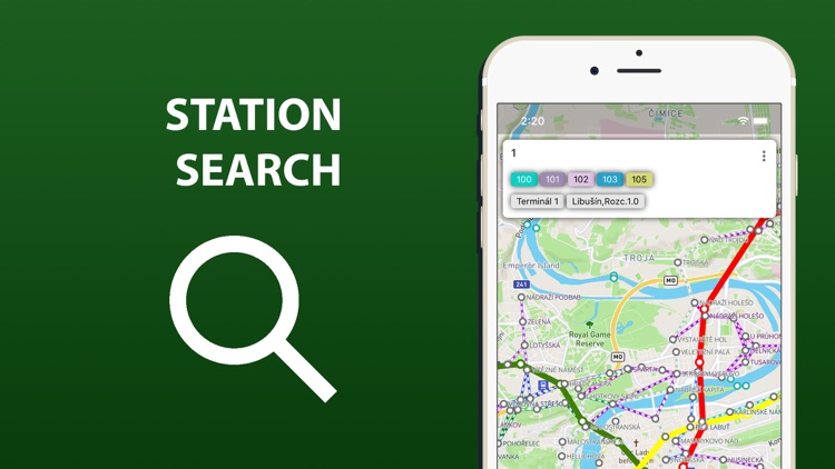 Public transport map Prague