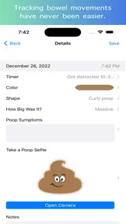 poop diary tracker iphone screenshot 2