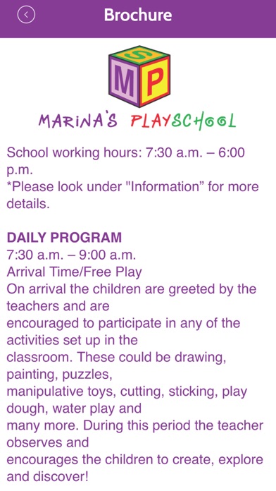 Marinas Playschool Screenshot