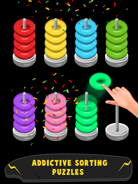 Screenshot #5 pour Hoop Stack Game - Color Sort