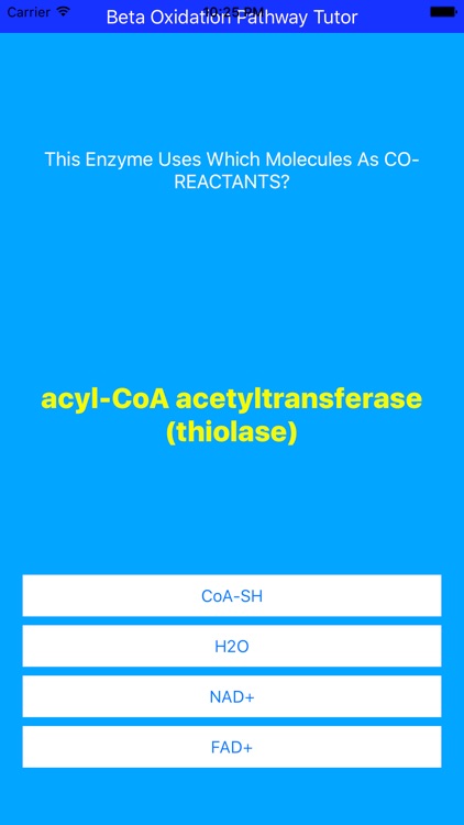 Beta Oxidation Pathway Tutor