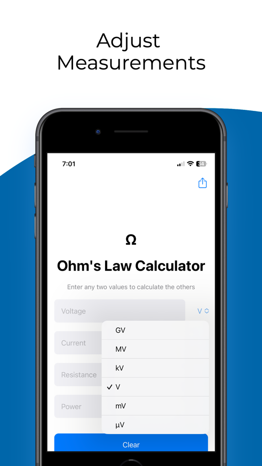 #2. The Ohms Law Calculator (iOS) 由: Adam Wilkie