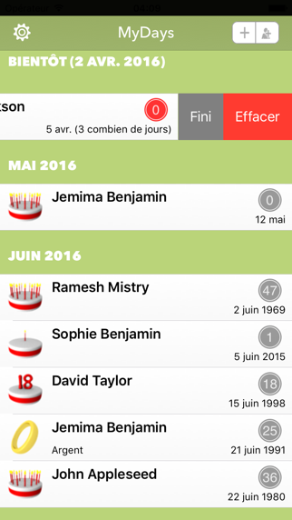 Screenshot #2 pour myDays ( Birthday+ )