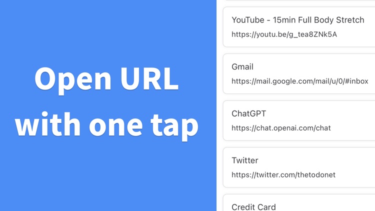 Link List - Open links quickly