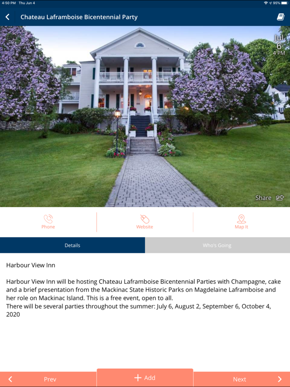 Visit Mackinac Island Michigan iPad screenshot 6 - Travel app