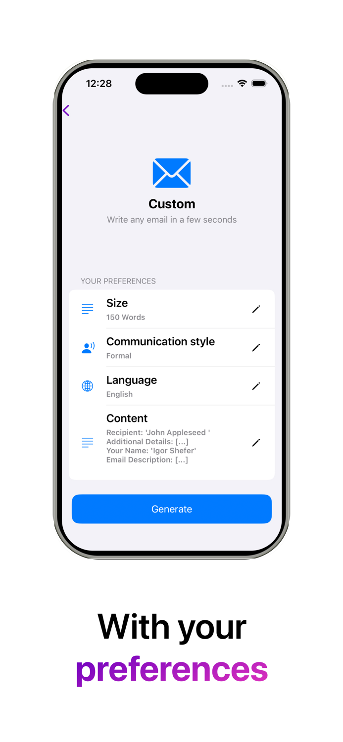 Textify Write texts with AI