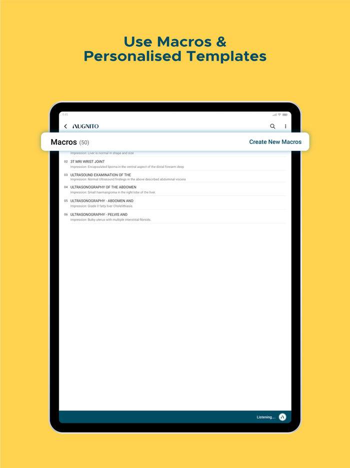 Augnito Medical Dictation App