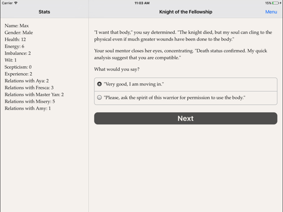 Knight of the Fellowship iPad app afbeelding 2