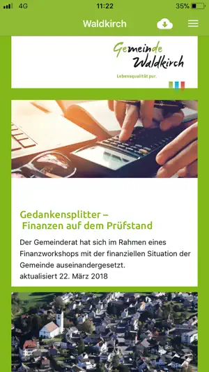 Waldkirch Mitteilungen screenshot 1