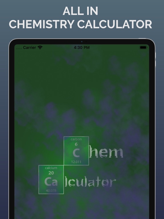 Chem_Calculator iPad screenshot 7 - Education app