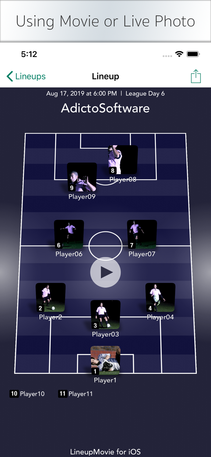 LineupMovie for Soccer