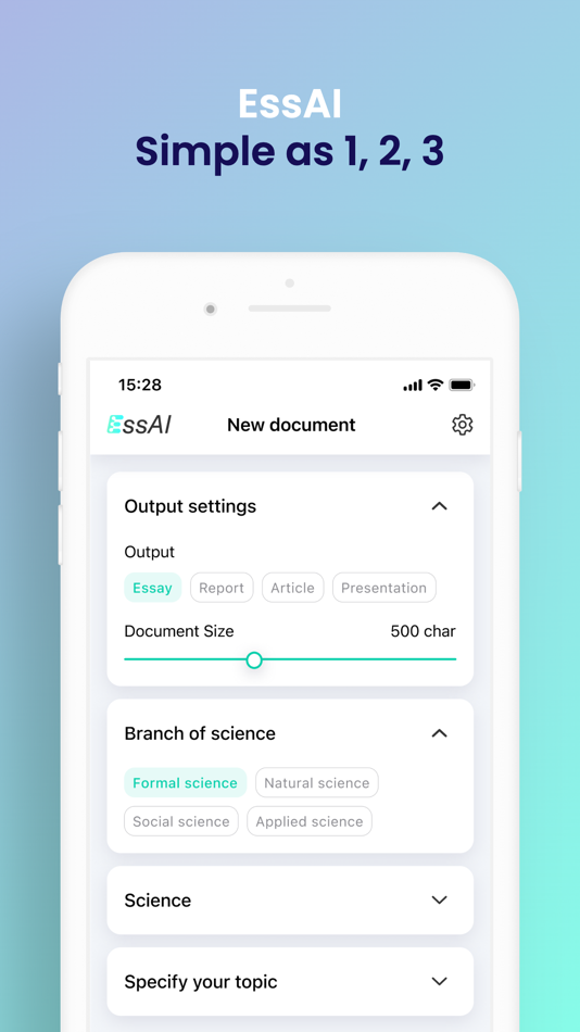 #3. EssAI Pro: AI Text Generation (iOS) 由: Aliaksei Kislou