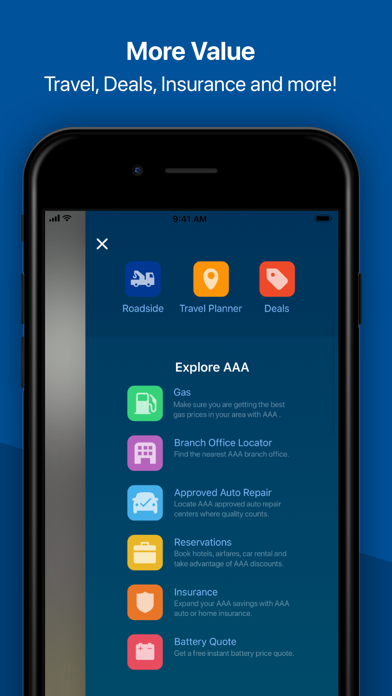 AAA Mobile Screenshot
