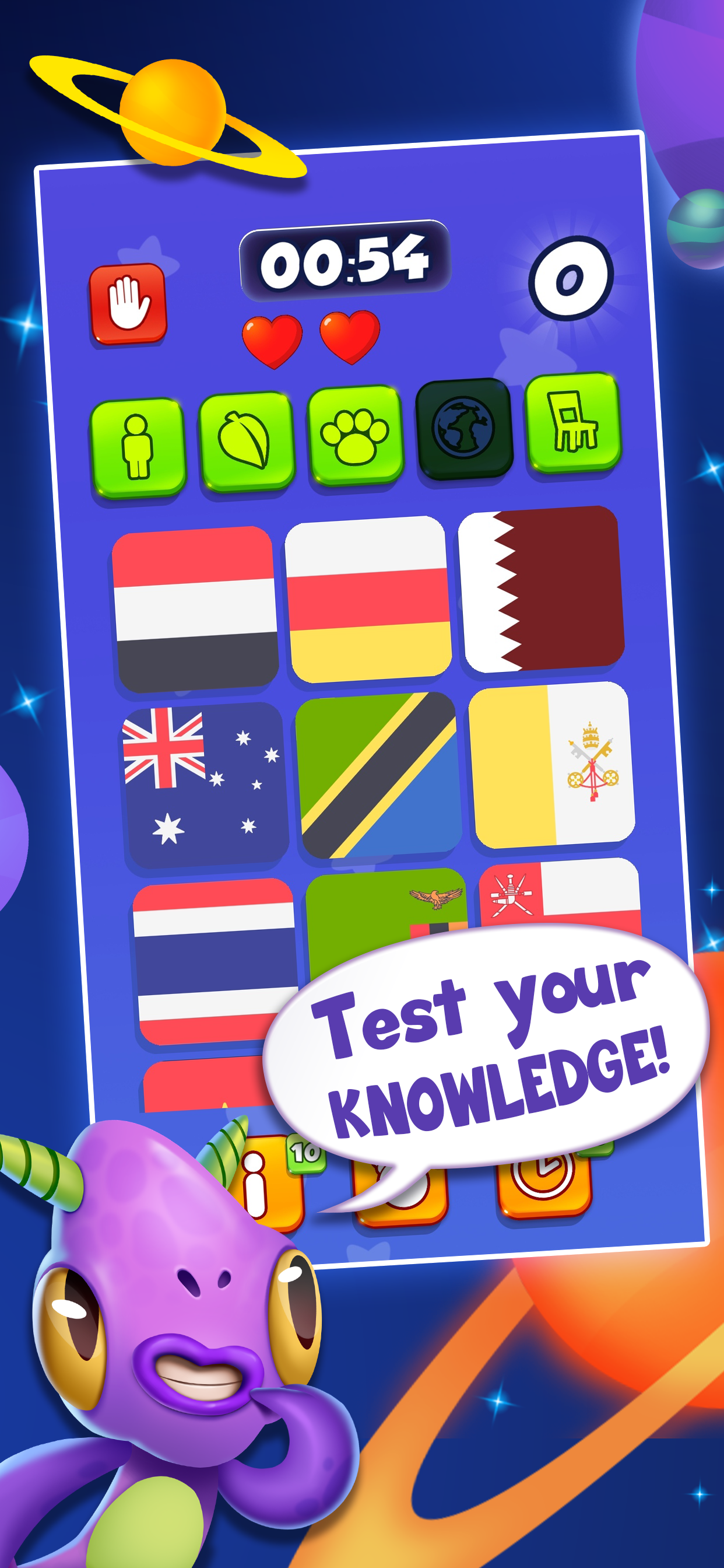 Planet Quest: 5 Categories Fun