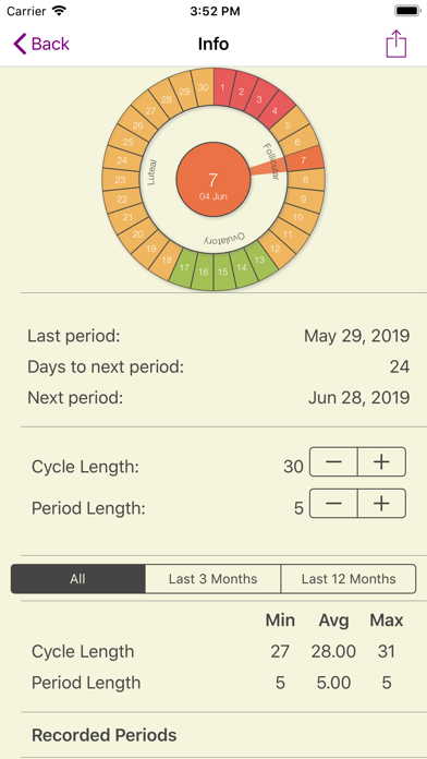 My Period Calendar Screenshot