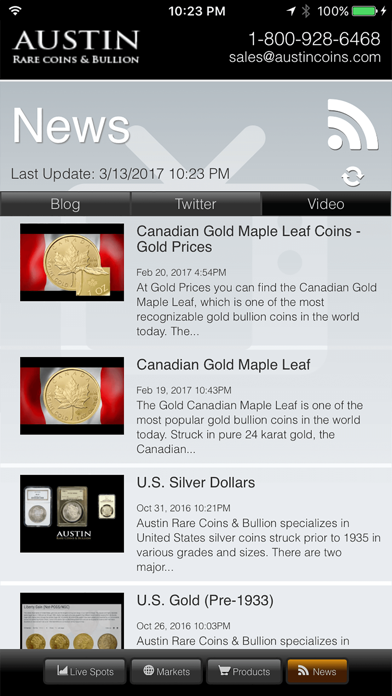 Austin Coins Market Tracker Screenshot