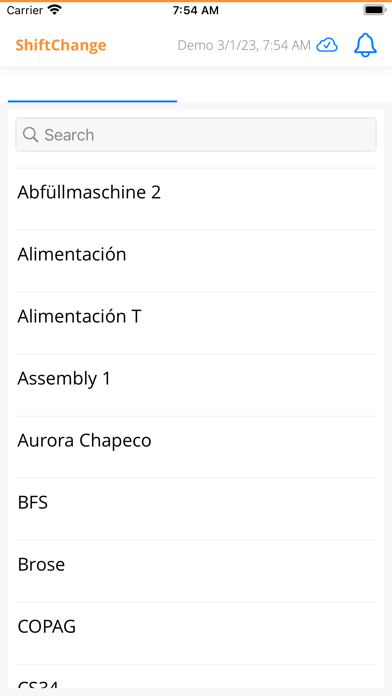 mPS Shift Change Audit Screenshot