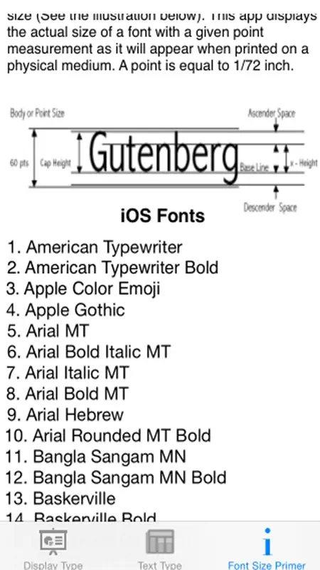 Font Sizes screenshot 5 of 5