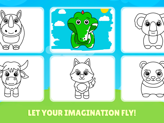 Colouring game kids toddlers iPad screenshot