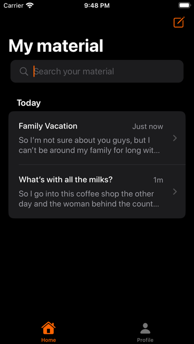 Crush: Stand-up Comedy Writing Screenshot