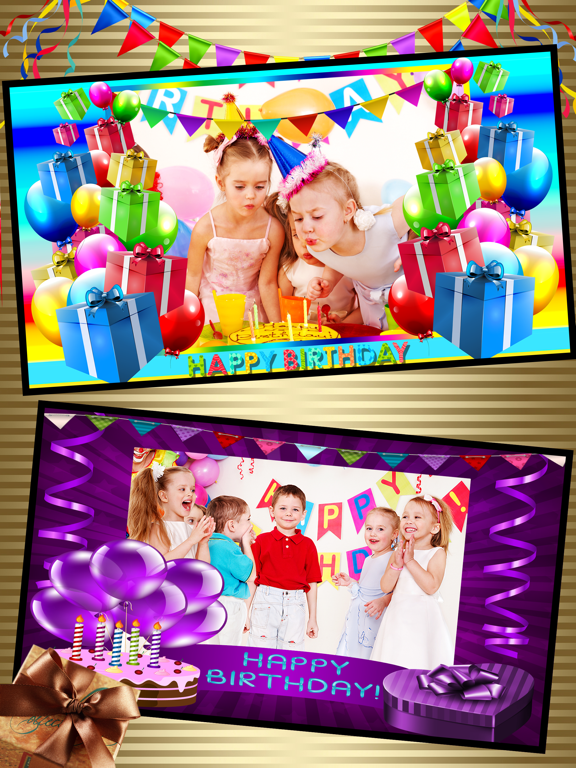 Happy Birthday Photo Frames! iPad screenshot 4 - Photo & Video app